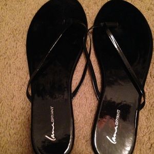 Lane Bryant Black Flip Flops