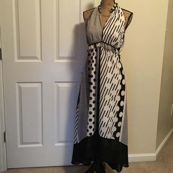 Black /white stripe/polka motif  Anthropologie