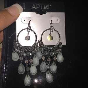 Light weight mint green chandelier earrings