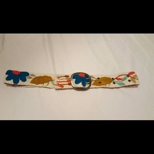 Sundance Floral Hand Embroidered Belt