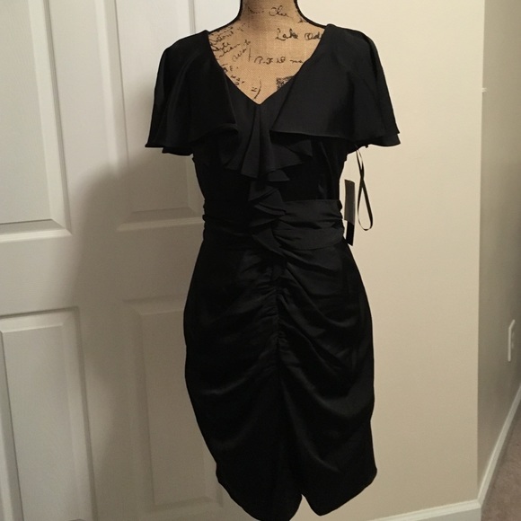 Knee length black dress