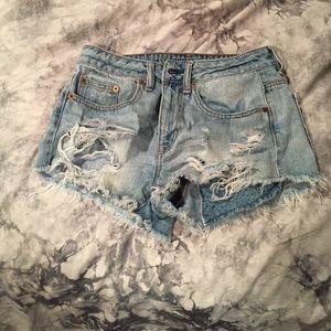 High rise American eagle shorties