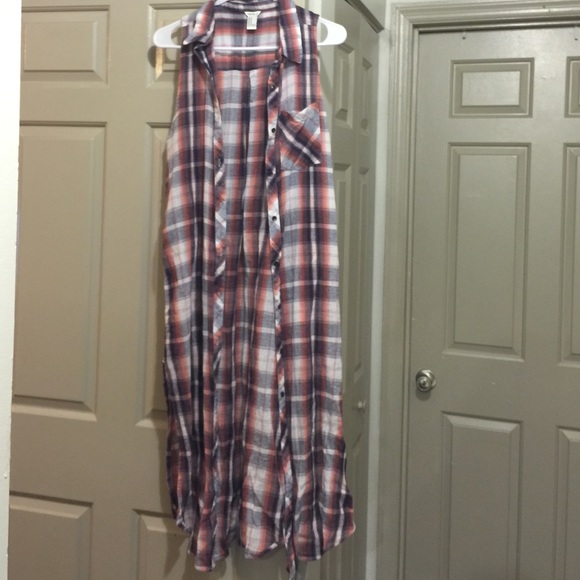 Plaid long flannel (never worn)