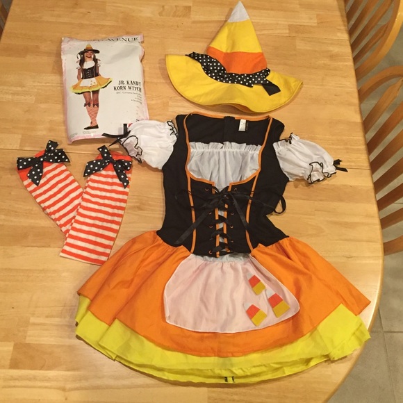 Kandy Korn witch costume (candy corn)