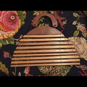 Vintage wood handbag