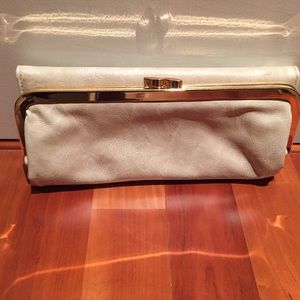 Ivory colored clutch purse