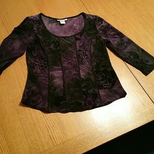 Dress top velvety