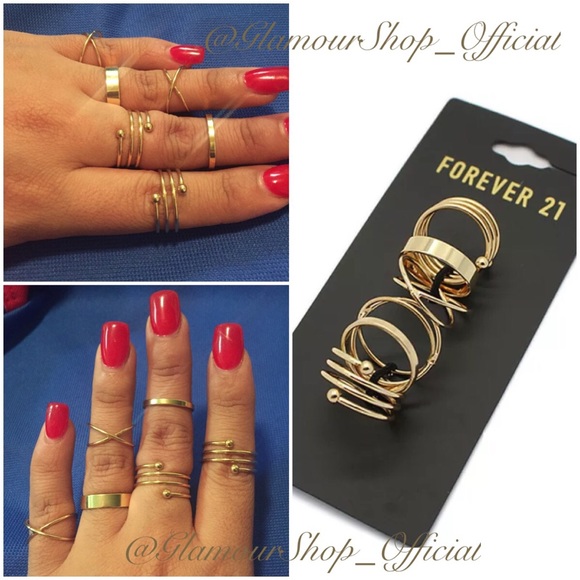 Forever 21 6pcs knuckle rings set