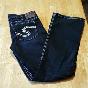Dark wash silver jeans