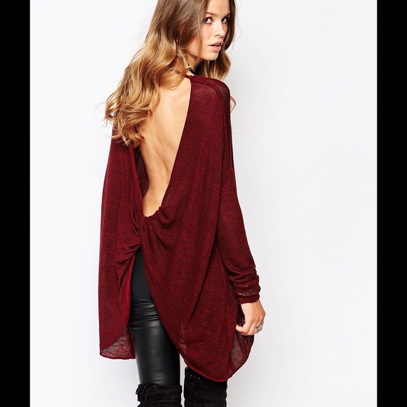 💔SOLD Free People Blackberry Knit TwistTop - Picture 2 of 4