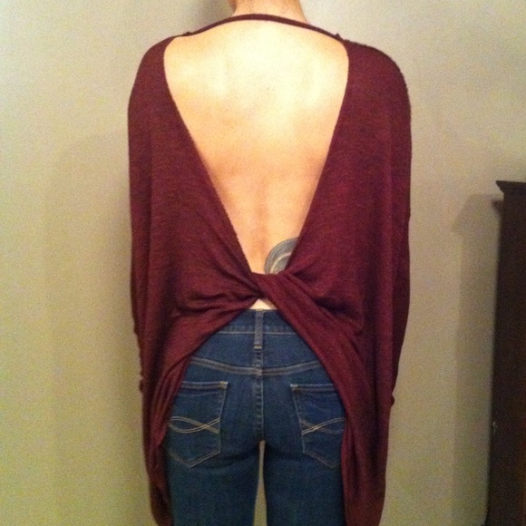 💔SOLD Free People Blackberry Knit TwistTop - Picture 3 of 4
