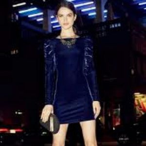 Leith Velour Body-Con Dress