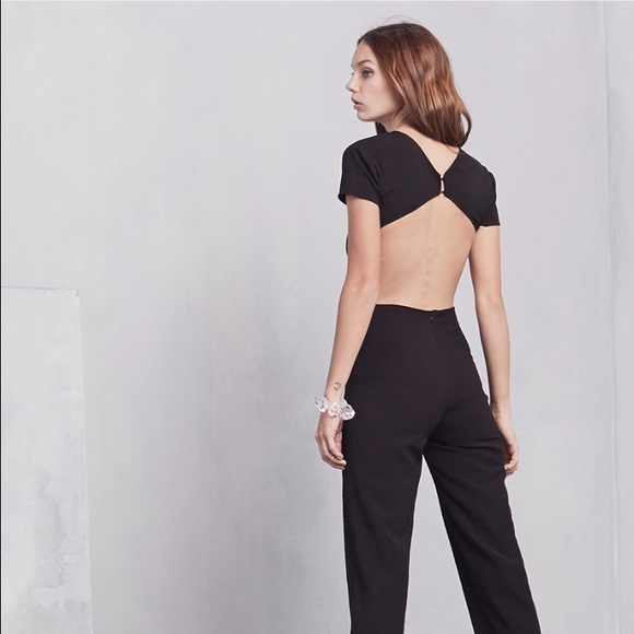 Reformation Black Morelle Jumpsuit size S NWT - Picture 2 of 4