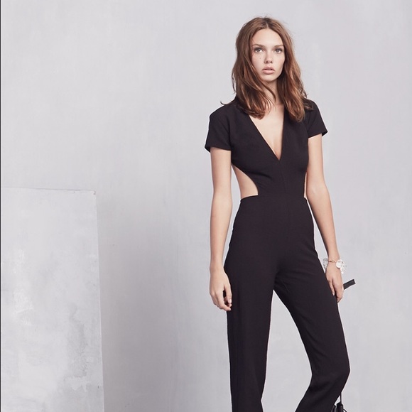 Reformation Black Morelle Jumpsuit size S NWT - Picture 3 of 4