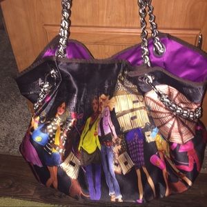 Henri bendel large satin bag