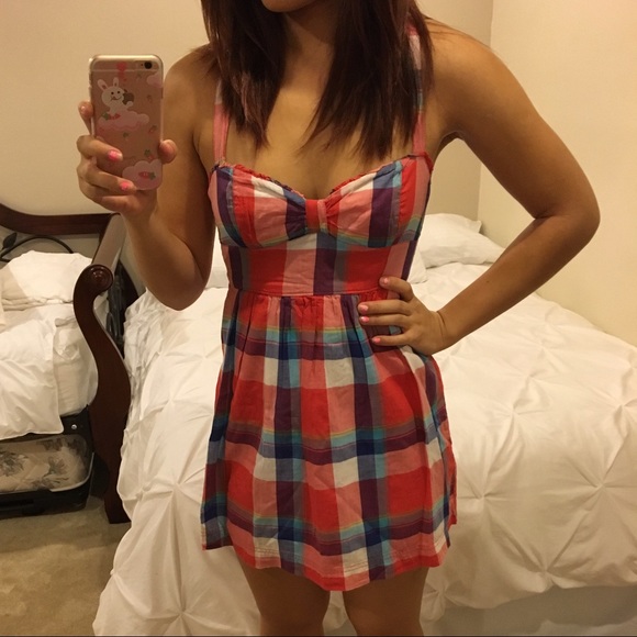 Red Plaid Mini Dress