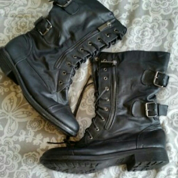 Black Combat boots