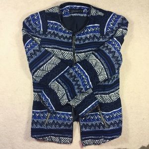 Zara tribal zip blazer