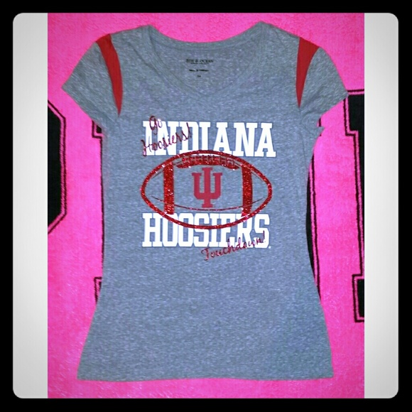 Indiana Hoosiers Sparkly Tee Small
