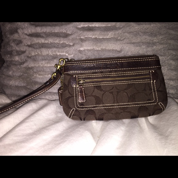 BRAND NEW Brown Coach Wristlet