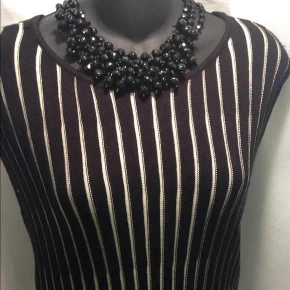 Calvin Klein Black & White Stripped Dress Size XL.