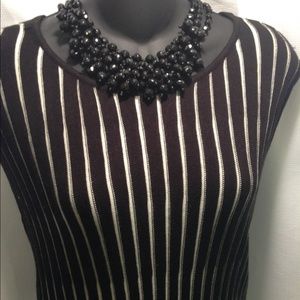 Calvin Klein Black & White Stripped Dress Size XL.