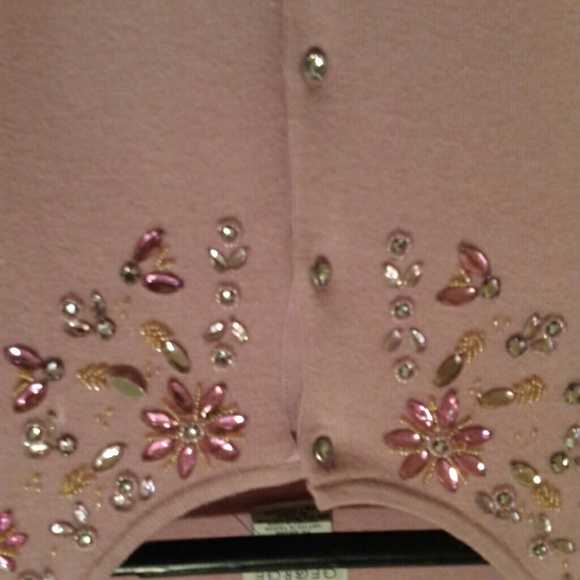 George Pink Crystal Embellished Cardigan - Picture 2 of 2