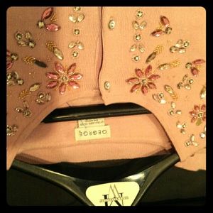 George Pink Crystal Embellished Cardigan