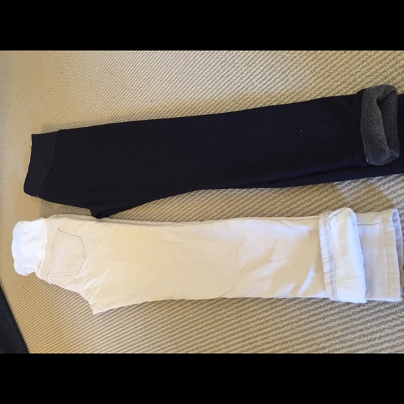 Dark blue jean color maternity leggings