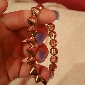 Gold spike bracelet