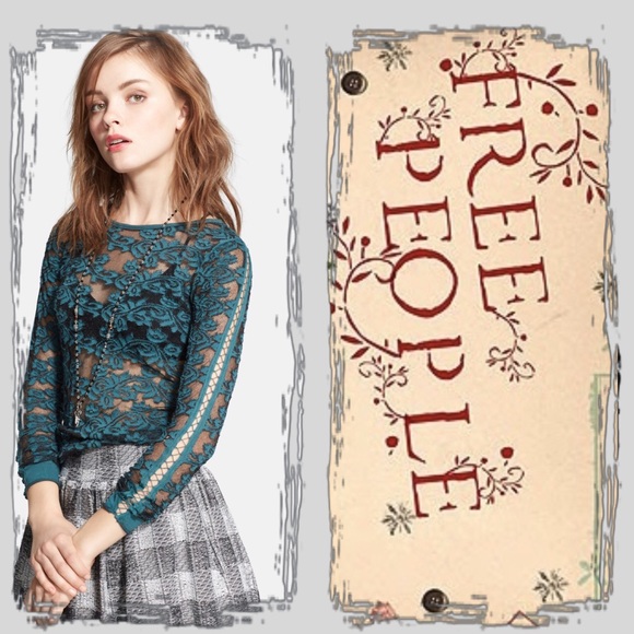 FINAL SALE 🆕FP loral textured sheer pullover - Picture 2 of 4