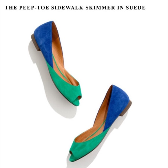 Madewell peep toe flat