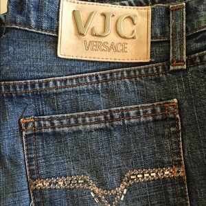 💥Flash Sale💥Versace denim jeans w/crystal detail