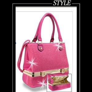 Sold-Sparkling Handbag with Additional Compartment