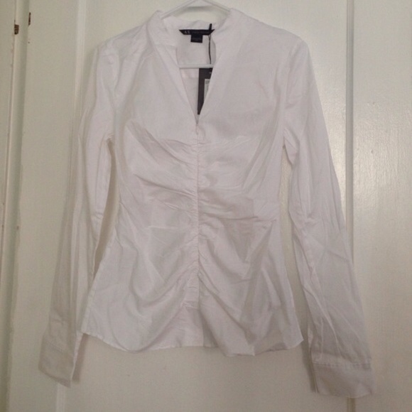 AX white long sleeve blouse