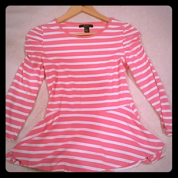 Pink and white striped top - Picture 1 of 1