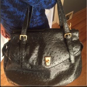 Marc by Marc Jacobs Black Ostrich Leather Handbag