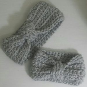 Mommy and Me crochet earwarmer set/ headband
