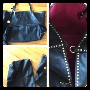 Studded satchel