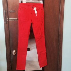 Colored legging jean in Poppy Red