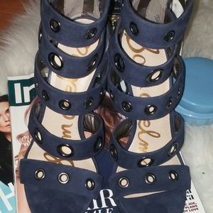 STRAPPY SUEDE SAM EDELMAN HEELS!!