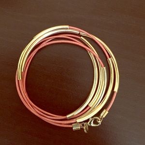 Stylish Leather and metal bracelet