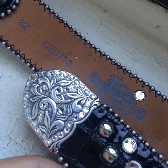 Justin boots anniversary edition silver pltd belt