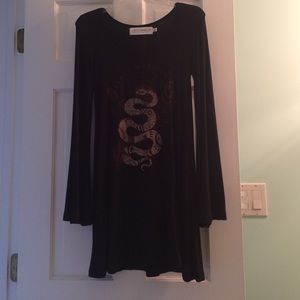 Gypsy Warrior Black Bell Sleeve Dress