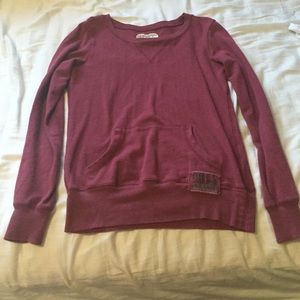 Maroon Billabong crew neck sweatshirt
