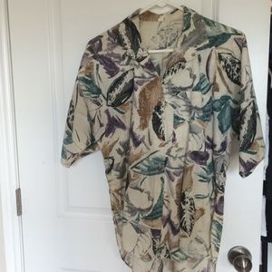 vintage floral button up