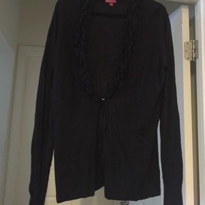 Black long sleeve cardigan