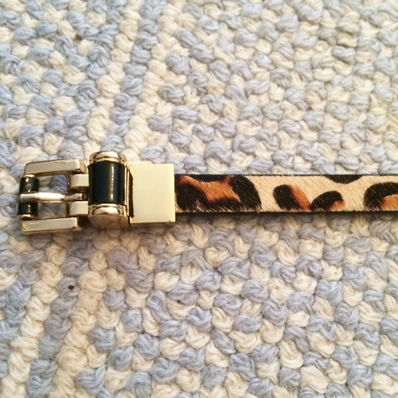 Michael Kors Leopard calf hair belt - 32"
