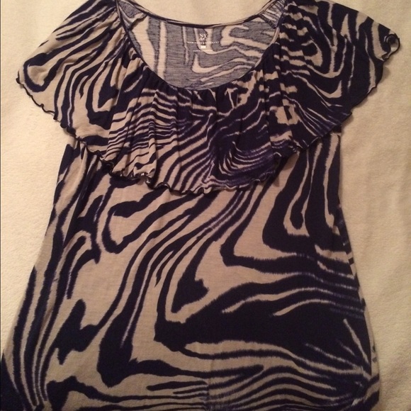 New York & Company Navy Blue, Tan top