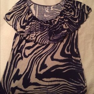 New York & Company Navy Blue, Tan top
